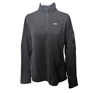 Patagonia Women's Better Sweater 1/4-Zip Fleece Pullover Black XL Cozy Gorpcore